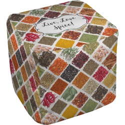 Spices Cube Pouf Ottoman - 18" (Personalized)