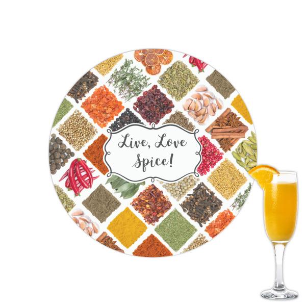 Custom Spices Printed Drink Topper - 2.15"