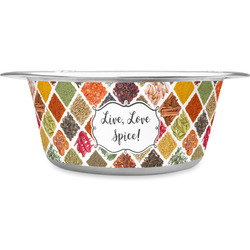 Spices Stainless Steel Dog Bowl - Large (Personalized)