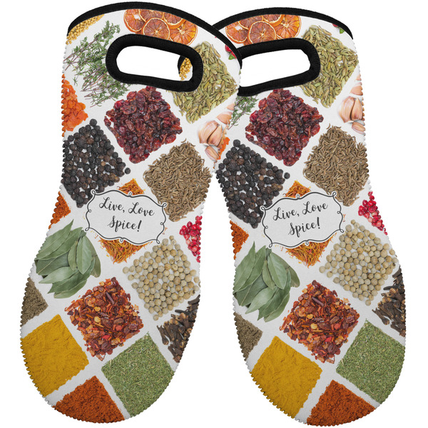 Custom Spices Neoprene Oven Mitts - Set of 2