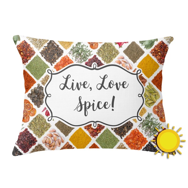 Custom Spices Outdoor Throw Pillow (Rectangular) (Personalized)