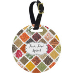 Spices Plastic Luggage Tag - Round