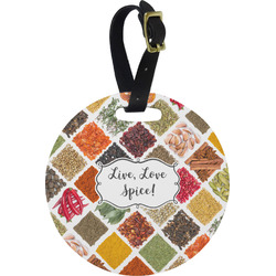 Spices Plastic Luggage Tag - Round