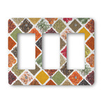 Spices Rocker Style Light Switch Cover - Three Switch