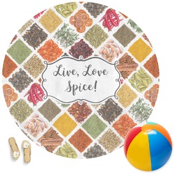 Spices Round Beach Towel (Personalized)