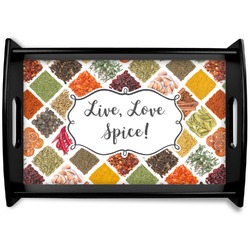Spices Black Wooden Tray - Small (Personalized)