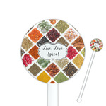 Spices 5.5" Round Plastic Stir Sticks - White - Double Sided