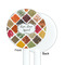 Spices White Plastic 5.5" Stir Stick - Single Sided - Round - Front & Back