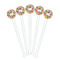 Spices White Plastic 7" Stir Stick - Round - Fan View