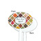 Spices White Plastic 7" Stir Stick - Single Sided - Oval - Front & Back