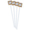 Spices White Plastic Stir Stick - Double Sided - Square - Front