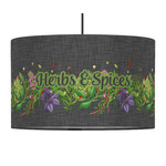 Herbs & Spices 12" Drum Pendant Lamp - Fabric