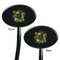 Herbs & Spices Black Plastic 7" Stir Stick - Double Sided - Oval - Front & Back