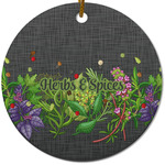 Herbs & Spices Round Ceramic Ornament