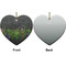 Herbs & Spices Ceramic Flat Ornament - Heart Front & Back (APPROVAL)