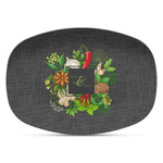 Herbs & Spices Plastic Platter - Microwave & Oven Safe Composite Polymer (Personalized)