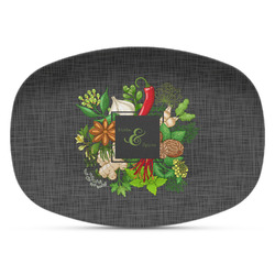 Herbs & Spices Plastic Platter - Microwave & Oven Safe Composite Polymer (Personalized)