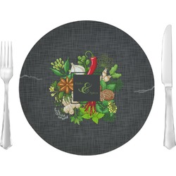 Herbs & Spices 10" Glass Lunch / Dinner Plates - Single or Set (Personalized)