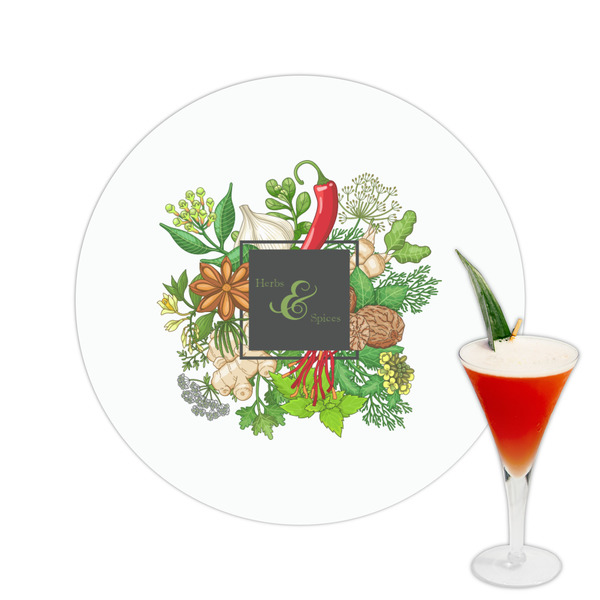 Custom Herbs & Spices Printed Drink Topper -  2.5"