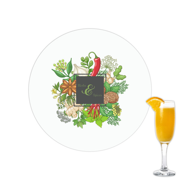 Custom Herbs & Spices Printed Drink Topper - 2.15"