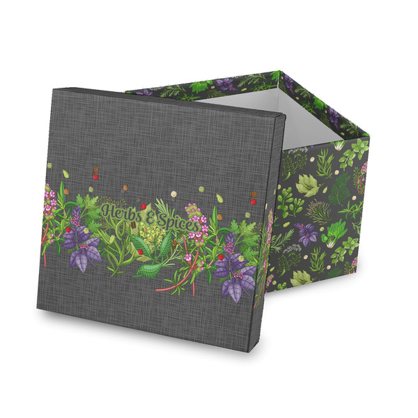 Custom Herbs & Spices Gift Box with Lid - Canvas Wrapped