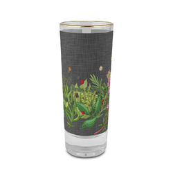 Herbs & Spices 2 oz Shot Glass - Glass with Gold Rim