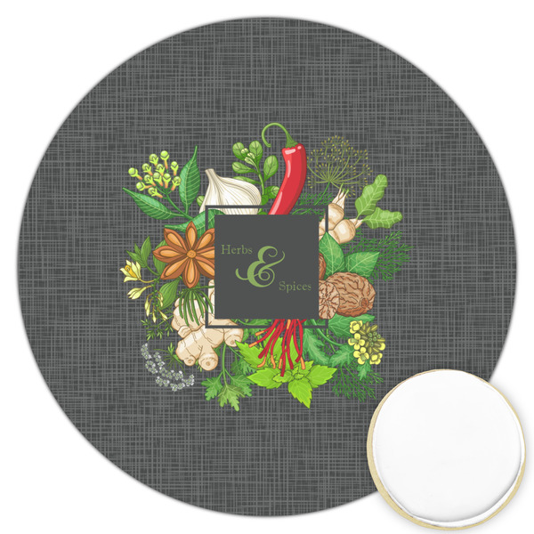 Custom Herbs & Spices Printed Cookie Topper - 3.25"