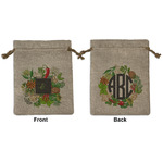 Herbs & Spices Medium Burlap Gift Bag - Front & Back