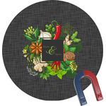 Herbs & Spices Round Fridge Magnet