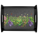 Herbs & Spices Black Wooden Tray - Large (Personalized)