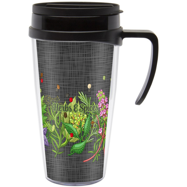 Custom Herbs & Spices Acrylic Travel Mug with Handle (Personalized)