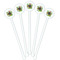 Herbs & Spices White Plastic 5.5" Stir Stick - Fan View