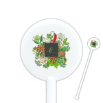 Herbs & Spices 5.5" Round Plastic Stir Sticks - White - Double Sided