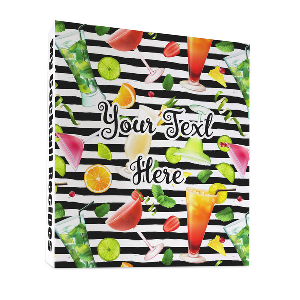 Custom Cocktails 3 Ring Binder - Full Wrap - 1" (Personalized)