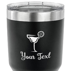 Cocktails 30 oz Stainless Steel Tumbler - Black - Double Sided (Personalized)