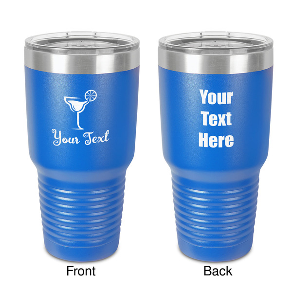 Custom Cocktails 30 oz Stainless Steel Tumbler - Royal Blue - Double-Sided (Personalized)