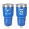 Cocktails 30 oz Stainless Steel Ringneck Tumbler - Blue - Double Sided - Front & Back