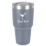 Cocktails 30 oz Stainless Steel Tumbler - Grey - Single-Sided (Personalized)