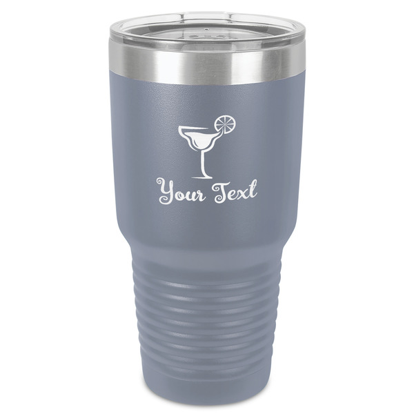 Custom Cocktails 30 oz Stainless Steel Tumbler - Grey - Single-Sided (Personalized)