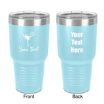 Cocktails 30 oz Stainless Steel Tumbler - Teal - Double-Sided (Personalized)