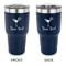 Cocktails 30 oz Stainless Steel Ringneck Tumblers - Navy - Double Sided - APPROVAL