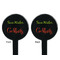 Cocktails Black Plastic 7" Stir Stick - Double Sided - Round - Front & Back