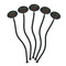 Cocktails Black Plastic 7" Stir Stick - Oval - Fan