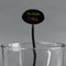 Cocktails Black Plastic 7" Stir Stick - Oval - Main