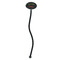 Cocktails Black Plastic 7" Stir Stick - Oval - Single Stick