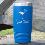 Cocktails 20 oz Stainless Steel Tumbler - Royal Blue - Single Sided (Personalized)