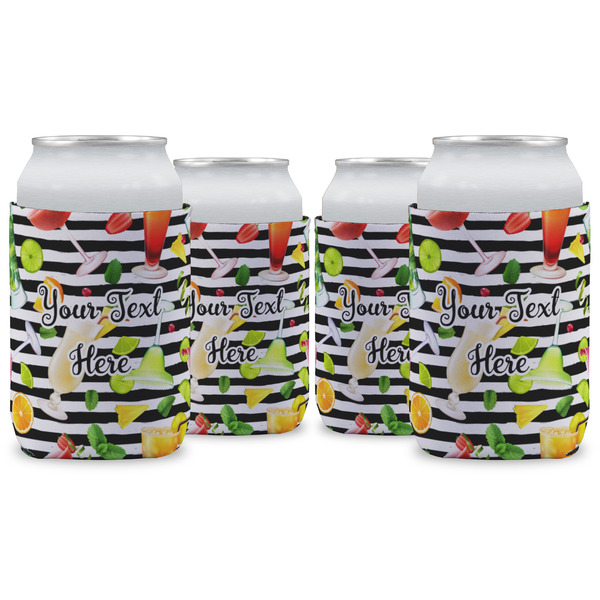 Custom Cocktails Can Cooler (12 oz) - Set of 4 w/ Name or Text