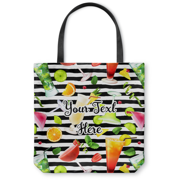 Custom Cocktails Canvas Tote Bag - Small - 13"x13" (Personalized)