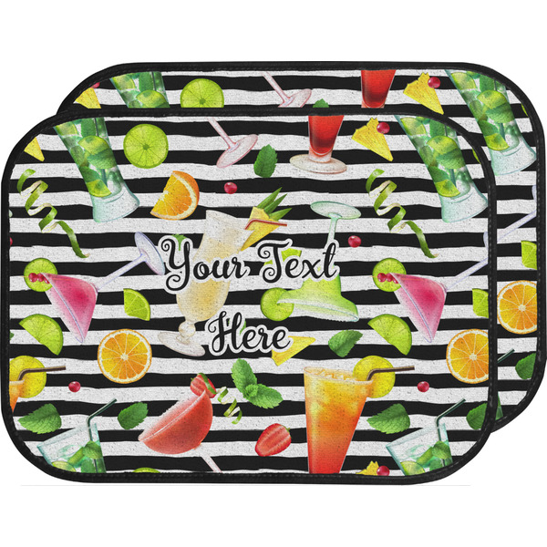 Custom Cocktails Car Floor Mats (Back Seat) (Personalized)