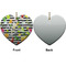 Cocktails Ceramic Flat Ornament - Heart Front & Back (APPROVAL)